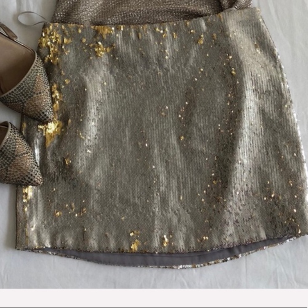 Sans Souci Silver Sequin Skirt